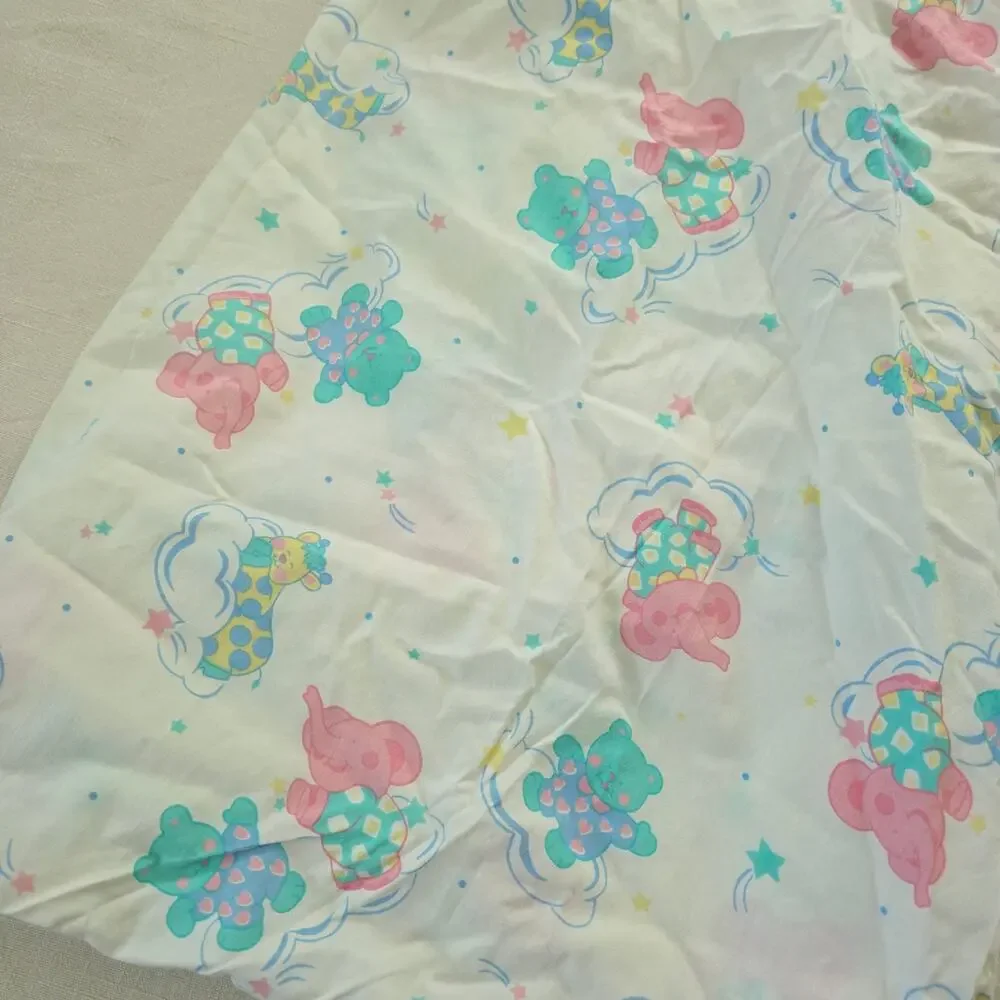 Vintage Playing Animals Fitted Crib Sheet